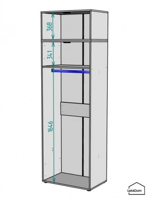 Шкаф с антресолью Linnea MHR-2A-1 2450х800х510 (ДВ-М 11.1.25) в Соликамске - solikamsk.mebel24.online | фото 3