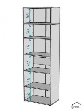 Шкаф с антресолью Linnea MHR-2A-2 2450х800х510 (Белый-М 11.1.1) в Соликамске - solikamsk.mebel24.online | фото 3