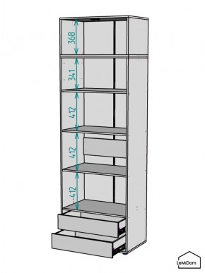 Шкаф с антресолью Linnea MHR-2A-4 2450х800х510 (Белый-М 11.1.1) в Соликамске - solikamsk.mebel24.online | фото 3