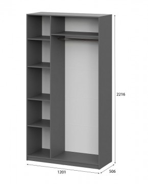 Шкаф ШК-5 (1200) Графит серый в Соликамске - solikamsk.mebel24.online | фото 5