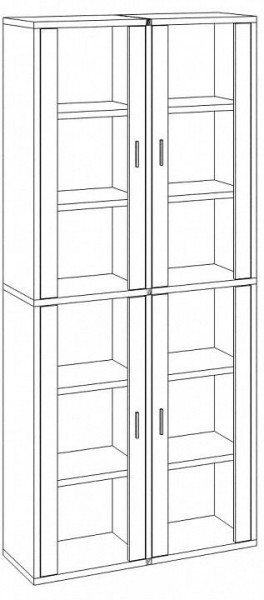 Шкаф-витрина Домино СУ(ш2в2)+4ФС в Соликамске - solikamsk.mebel24.online | фото 2