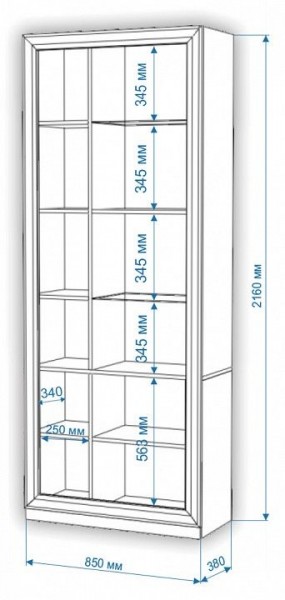 Шкаф-витрина Нобиле ШВтВ-ФСД-БЯН в Соликамске - solikamsk.mebel24.online | фото 3