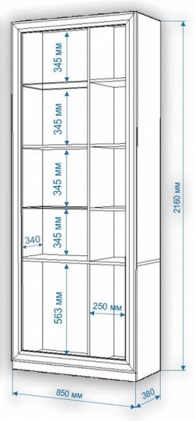 Шкаф-витрина Нобиле ШВтВ-ФСД-БЯН в Соликамске - solikamsk.mebel24.online | фото 3