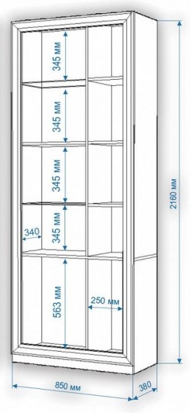 Шкаф-витрина Нобиле ШВтВ-ФСД-ФГК в Соликамске - solikamsk.mebel24.online | фото 3