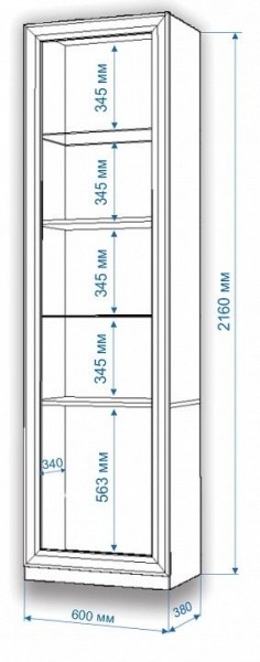 Шкаф-витрина Нобиле ВтВ-ФСД-БЯН в Соликамске - solikamsk.mebel24.online | фото 3