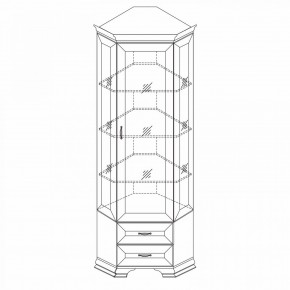 Шкаф-витрина угловой Сиена в Соликамске - solikamsk.mebel24.online | фото 2