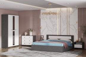 Спальный гарнитур Дольче (графит/белый) в Соликамске - solikamsk.mebel24.online | фото