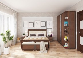Спальный гарнитур Ливорно орех в Соликамске - solikamsk.mebel24.online | фото