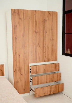 Спальный гарнитур Парус (Белый/Вотан) 1400 (Вариант-2) в Соликамске - solikamsk.mebel24.online | фото 13