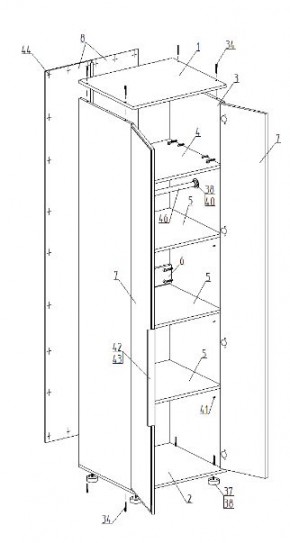 Спальный гарнитур "Лео" (модульный) в Соликамске - solikamsk.mebel24.online | фото 11