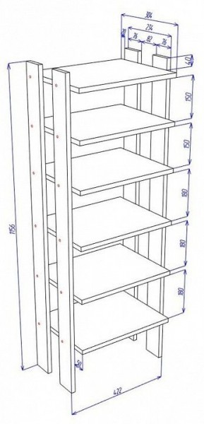 Стеллаж для обуви Cross СТЕЛ1 в Соликамске - solikamsk.mebel24.online | фото 4