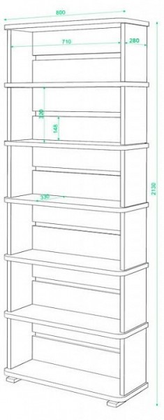 Стеллаж Домино СБ-25/6 в Соликамске - solikamsk.mebel24.online | фото 2