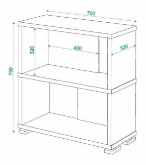 Стеллаж книжный Домино нельсон СБ-10_2 в Соликамске - solikamsk.mebel24.online | фото 4