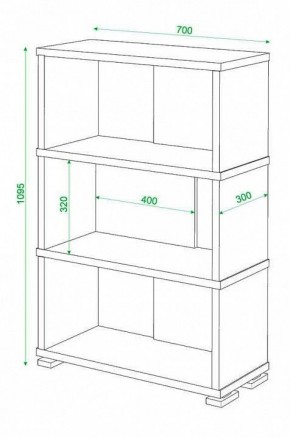 Стеллаж книжный Домино нельсон СБ-10_3 в Соликамске - solikamsk.mebel24.online | фото 3