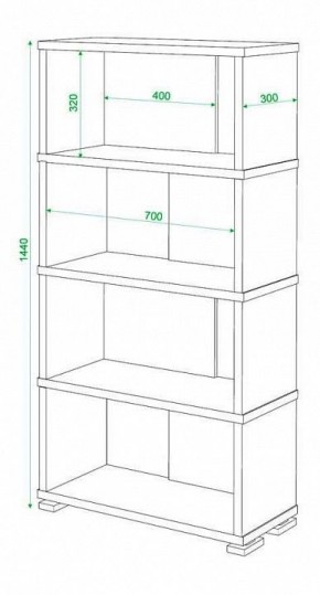 Стеллаж книжный Домино СБ-10_4 в Соликамске - solikamsk.mebel24.online | фото 2