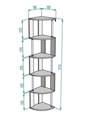 Стеллаж Maria S113-MA (Дуб Сонома) в Соликамске - solikamsk.mebel24.online | фото 3