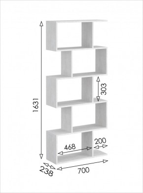 Стеллаж открытый мини 2 Вена в Соликамске - solikamsk.mebel24.online | фото 3