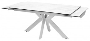 Стол BELLUNO 160 MARBLES KL-99 Белый мрамор матовый, итальянская керамика/ белый каркас, ®DISAUR в Соликамске - solikamsk.mebel24.online | фото 5