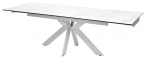 Стол BELLUNO 160 MARBLES KL-99 Белый мрамор матовый, итальянская керамика/ белый каркас, ®DISAUR в Соликамске - solikamsk.mebel24.online | фото 6