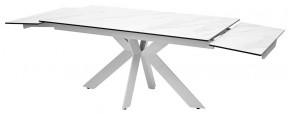 Стол BELLUNO 160 MARBLES KL-99 Белый мрамор матовый, итальянская керамика/ белый каркас, ®DISAUR в Соликамске - solikamsk.mebel24.online | фото 7