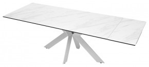 Стол BELLUNO 160 MARBLES KL-99 Белый мрамор матовый, итальянская керамика/ белый каркас, ®DISAUR в Соликамске - solikamsk.mebel24.online | фото 8