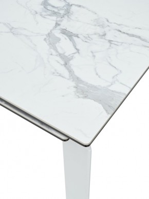 Стол CORNER 120 HIGH GLOSS STATUARIO керамика, стекло/ белый каркас, ®DISAUR в Соликамске - solikamsk.mebel24.online | фото 2