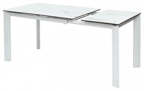 Стол CORNER 120 HIGH GLOSS STATUARIO керамика, стекло/ белый каркас, ®DISAUR в Соликамске - solikamsk.mebel24.online | фото 4