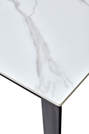 Стол CORNER 120 MATT WHITE MARBLE SOLID CERAMIC / BLACK, ®DISAUR в Соликамске - solikamsk.mebel24.online | фото 3