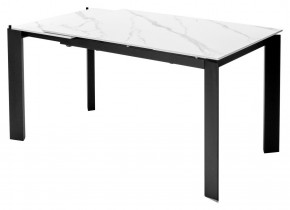 Стол CORNER 120 MATT WHITE MARBLE SOLID CERAMIC / BLACK, ®DISAUR в Соликамске - solikamsk.mebel24.online | фото 4
