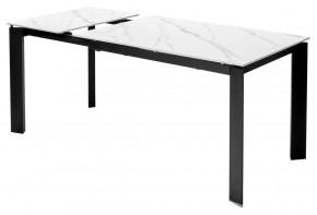 Стол CORNER 120 MATT WHITE MARBLE SOLID CERAMIC / BLACK, ®DISAUR в Соликамске - solikamsk.mebel24.online | фото 5