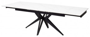 Стол FORIO 160 MATT WHITE MARBLE SOLID CERAMIC / BLACK, ®DISAUR в Соликамске - solikamsk.mebel24.online | фото 5