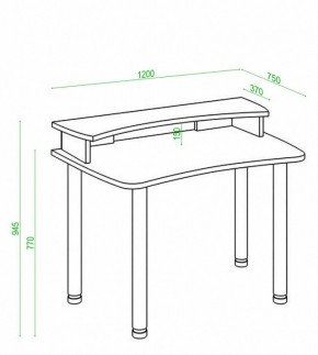 Стол компьютерный Домино Лайт СКЛ-Софт120МО+НКИЛ120 в Соликамске - solikamsk.mebel24.online | фото 2