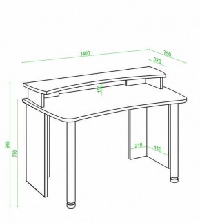 Стол компьютерный Домино Лайт СКЛ-Софт140+НКИЛ140 в Соликамске - solikamsk.mebel24.online | фото 3