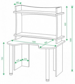 Стол компьютерный Домино lite СКЛ-Игр120 в Соликамске - solikamsk.mebel24.online | фото 2