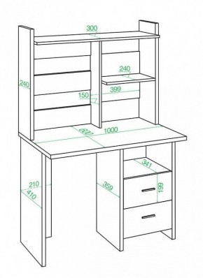 Стол компьютерный Домино Lite СКЛ-Прям100Р+НКЛ-100 в Соликамске - solikamsk.mebel24.online | фото 2