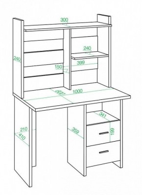 Стол компьютерный Домино Lite СКЛ-Прям100Р+НКЛ-100 в Соликамске - solikamsk.mebel24.online | фото 2