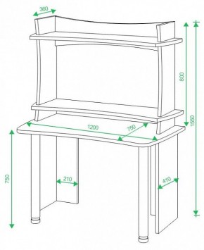 Стол компьютерный Домино lite СКЛ-Софт120+НКИЛ120 ВЛ в Соликамске - solikamsk.mebel24.online | фото 2