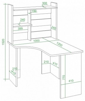 Стол компьютерный Домино Lite СКЛ-Угл120+НКЛ-100 в Соликамске - solikamsk.mebel24.online | фото 2