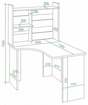 Стол компьютерный Домино Lite СКЛ-Угл120+НКЛ-100 в Соликамске - solikamsk.mebel24.online | фото 2