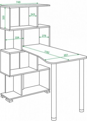 Стол компьютерный Домино СЛ-5-4СТ-2+БД+БЯ в Соликамске - solikamsk.mebel24.online | фото 2