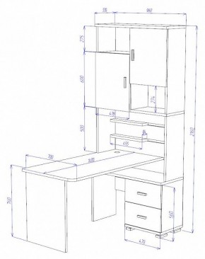 Стол компьютерный Домино СР-720/140 в Соликамске - solikamsk.mebel24.online | фото 2