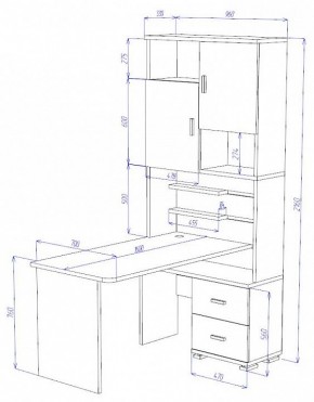 Стол компьютерный Домино СР-720/160 в Соликамске - solikamsk.mebel24.online | фото 2