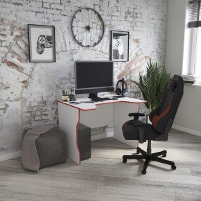 Стол компьютерный ВАРДИГ K2 100x82, белый/красный в Соликамске - solikamsk.mebel24.online | фото 4