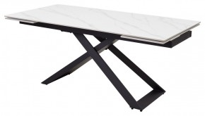 Стол LIVORNO 180 MATT WHITE MARBLE SOLID CERAMIC / BLACK, ®DISAUR в Соликамске - solikamsk.mebel24.online | фото 2