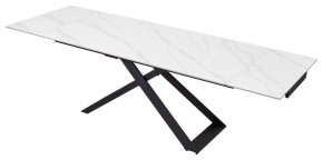 Стол LIVORNO 180 MATT WHITE MARBLE SOLID CERAMIC / BLACK, ®DISAUR в Соликамске - solikamsk.mebel24.online | фото 4