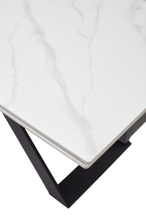 Стол LIVORNO 180 MATT WHITE MARBLE SOLID CERAMIC / BLACK, ®DISAUR в Соликамске - solikamsk.mebel24.online | фото 9