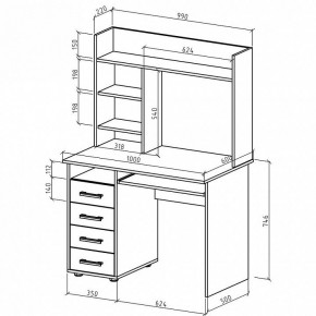 Стол письменный Остин в Соликамске - solikamsk.mebel24.online | фото 3