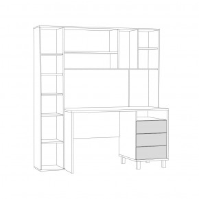 Стол рабочий 12.95 N Комфорт (Дуб сонома, Сатин 7045 PE) в Соликамске - solikamsk.mebel24.online | фото 3
