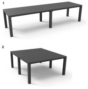 Стол раскладной Джули (Julie Double table 2 configurations) Графит в Соликамске - solikamsk.mebel24.online | фото 1