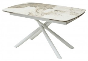 Стол RIVOLI 140 GLOSS LUXURY PANDORA SOLID CERAMIC / WHITE, ®DISAUR в Соликамске - solikamsk.mebel24.online | фото 1